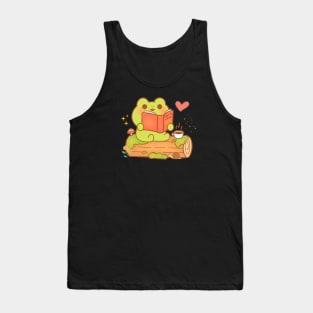 Cottagecore Reading Frog Tank Top